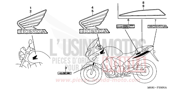 MARQUE/RAYURE de CBF600N ABS FORCE SILVER METALLIC (NH411D) de 2005